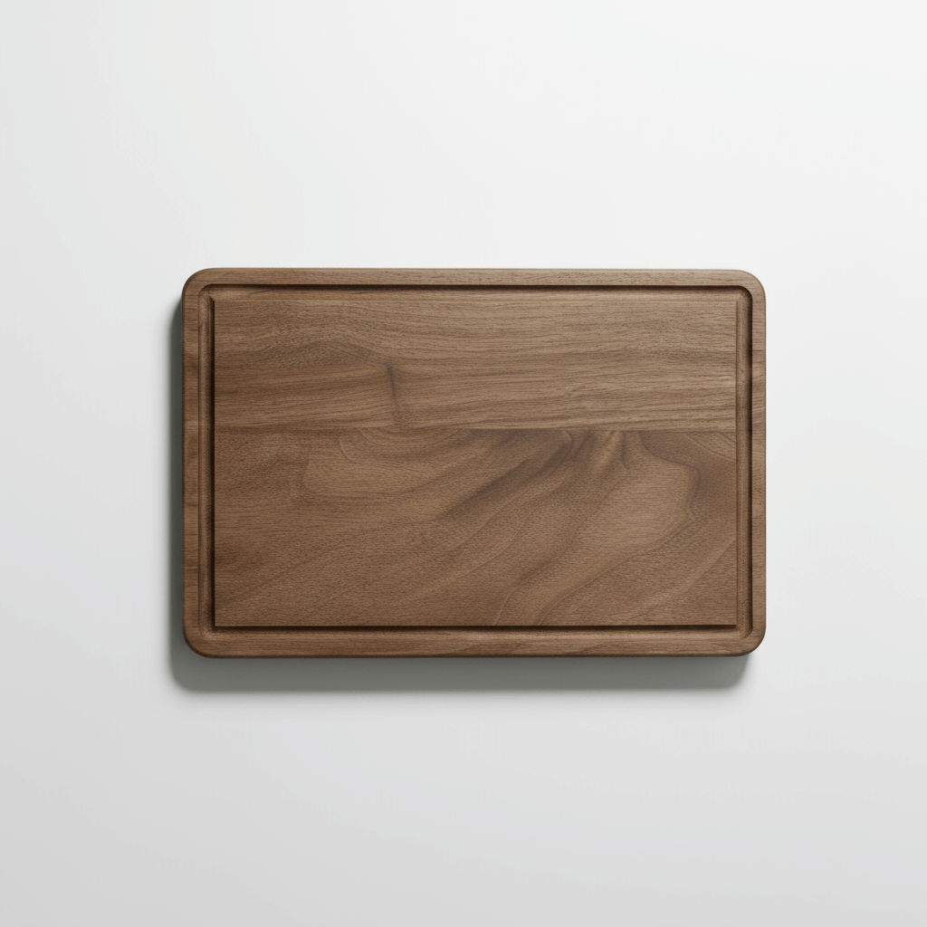 personalized walnut cutting board with Drip Ring